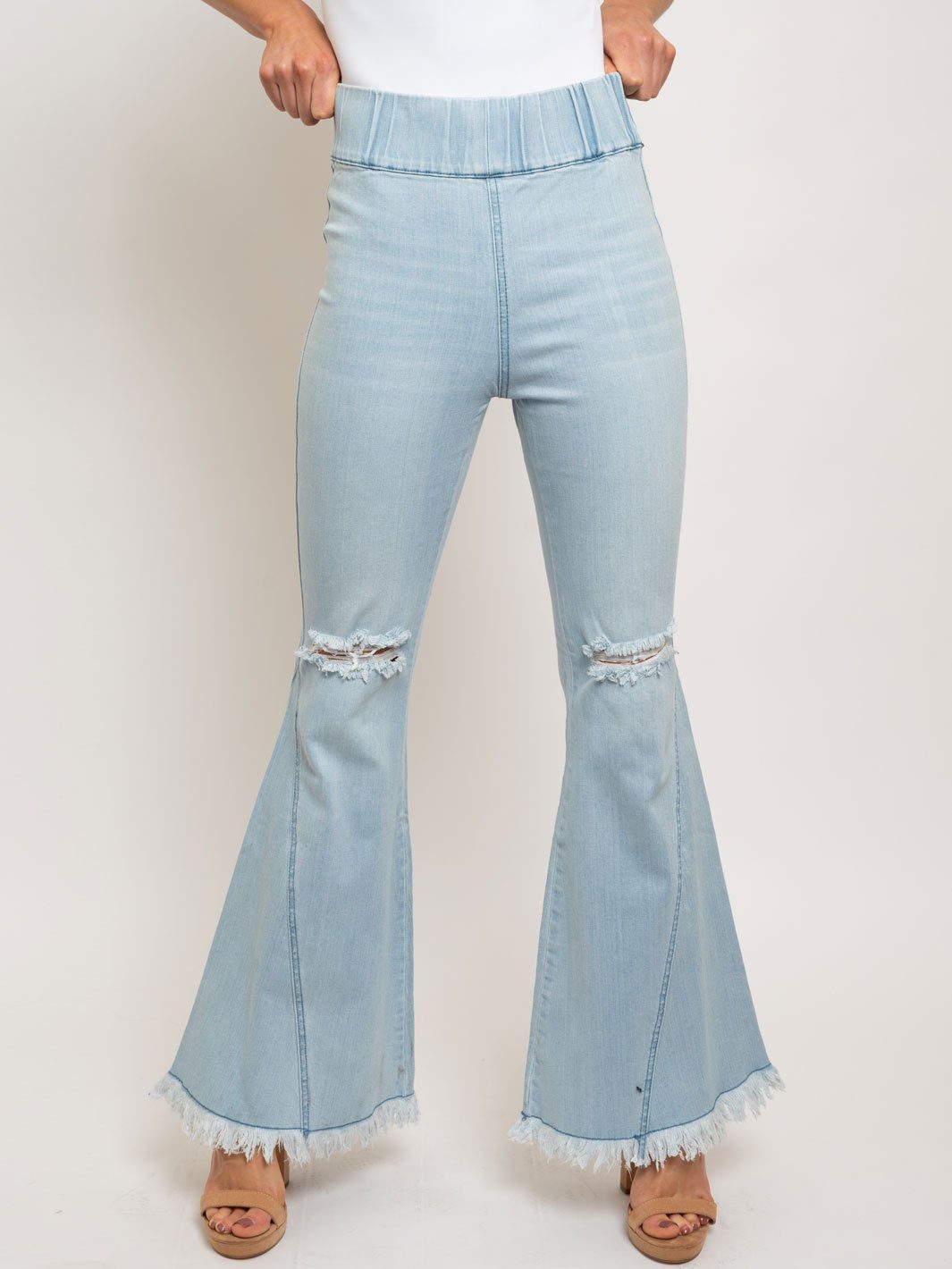 WOMEN'S HIGH WAIST BELL LEG JEANS