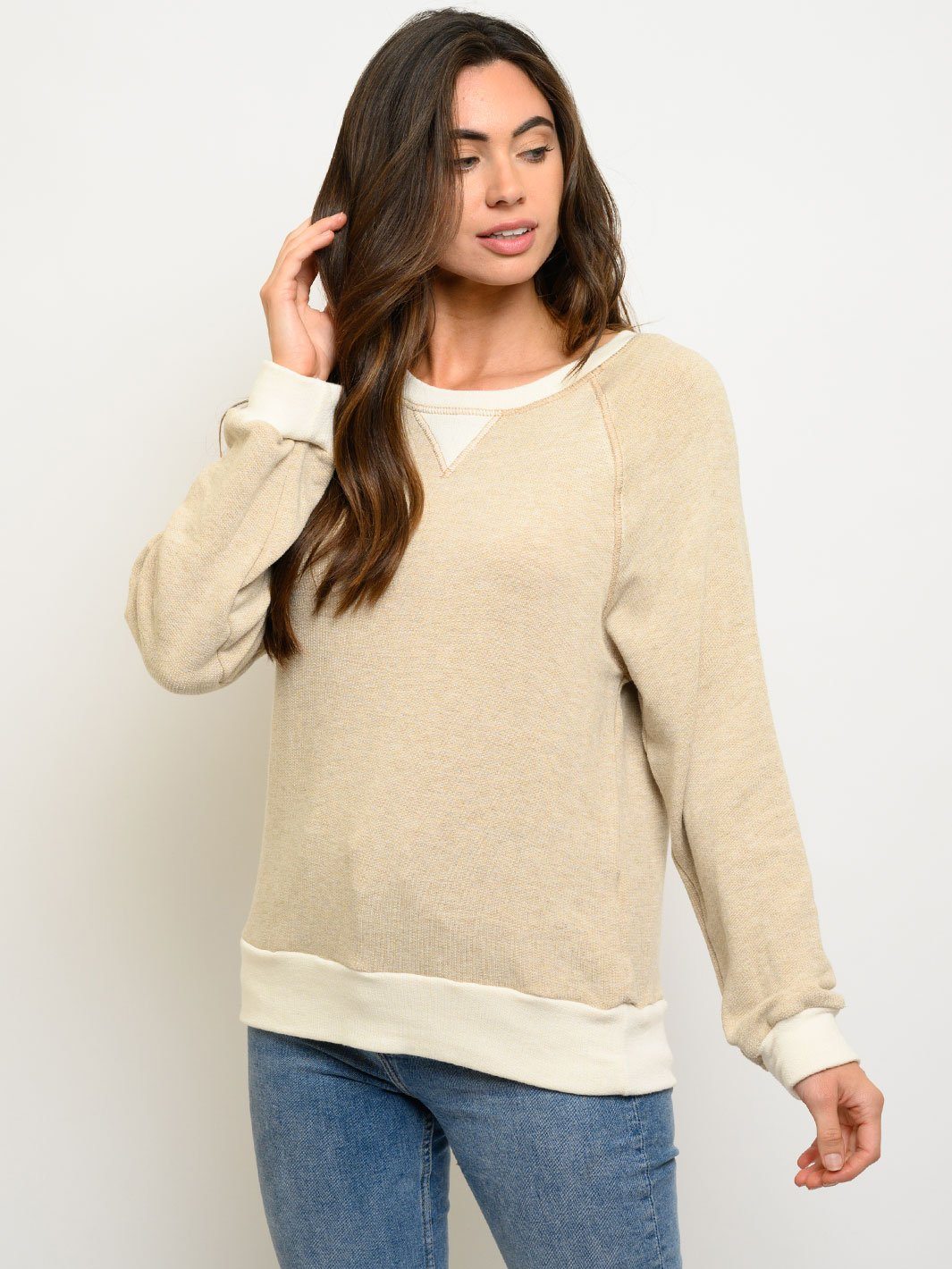 WOMEN'S FRENCH TERRY SWEATSHIRT TOP
