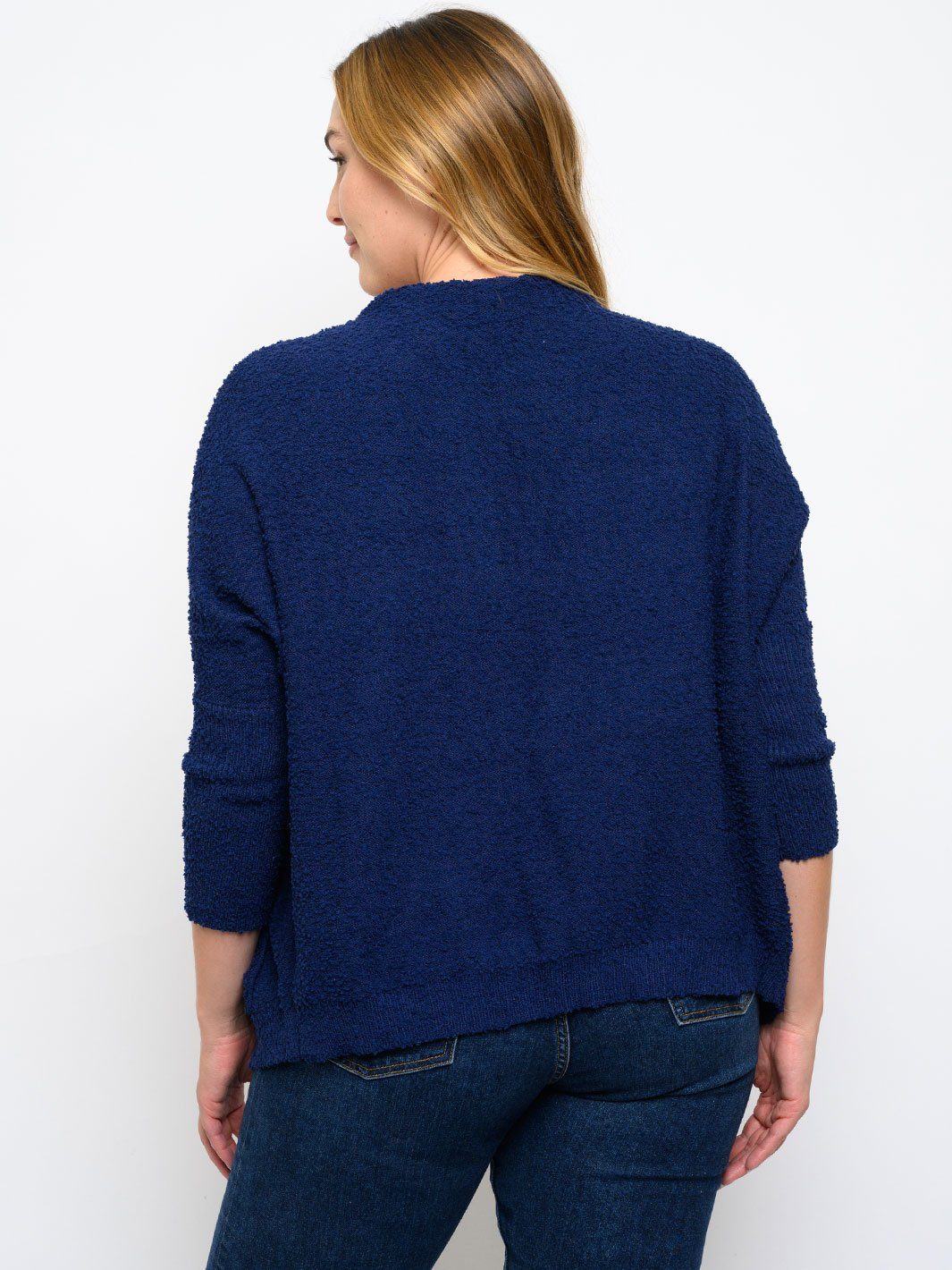 PLUS SIZE 3/4 SLEEVE CARDIGAN