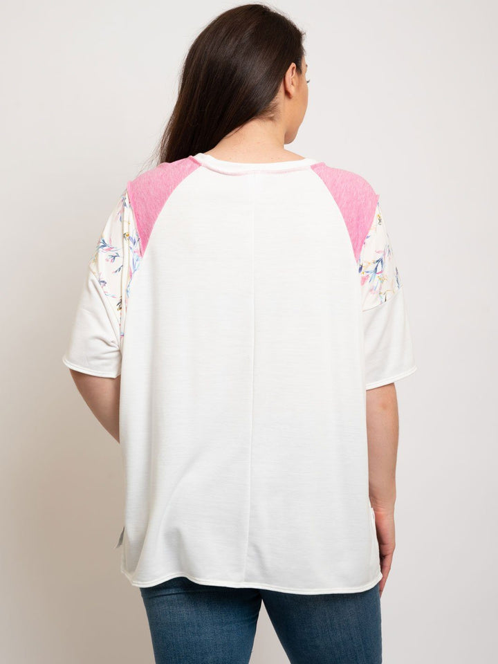 PLUS SIZE V-NECK TUNIC TOP