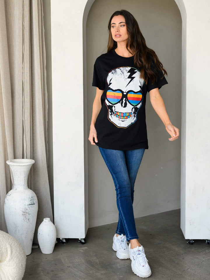 WOMEN'S SHORT SLEEVE GRAPHIC BASIC T-SHIRT