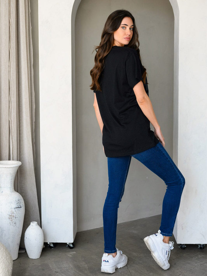 WOMEN'S SHORT SLEEVE GRAPHIC BASIC T-SHIRT