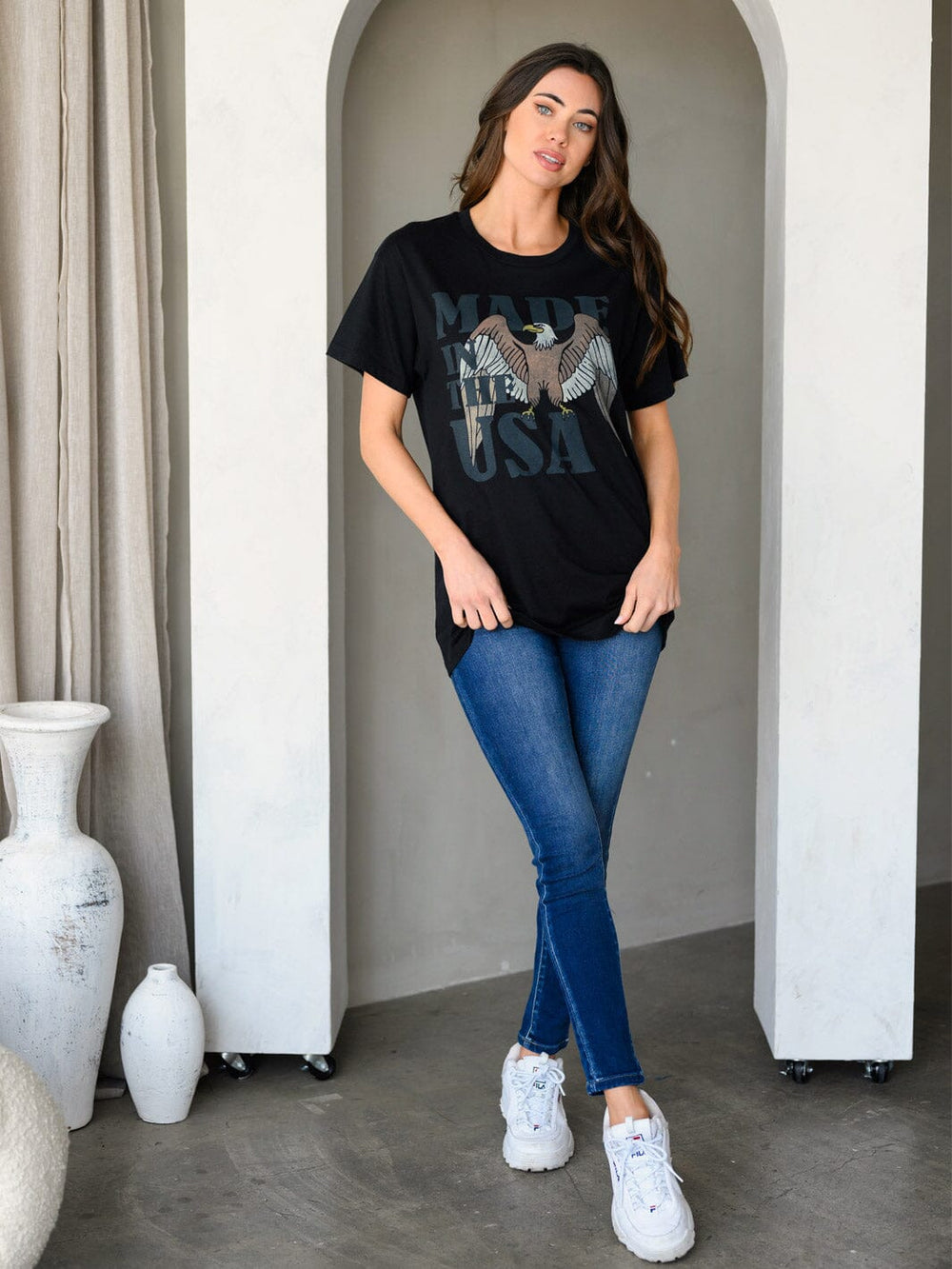 WOMEN'S SHORT SLEEVE GRAPHIC BASIC T-SHIRT