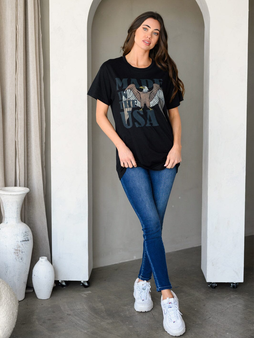 WOMEN'S SHORT SLEEVE GRAPHIC BASIC T-SHIRT