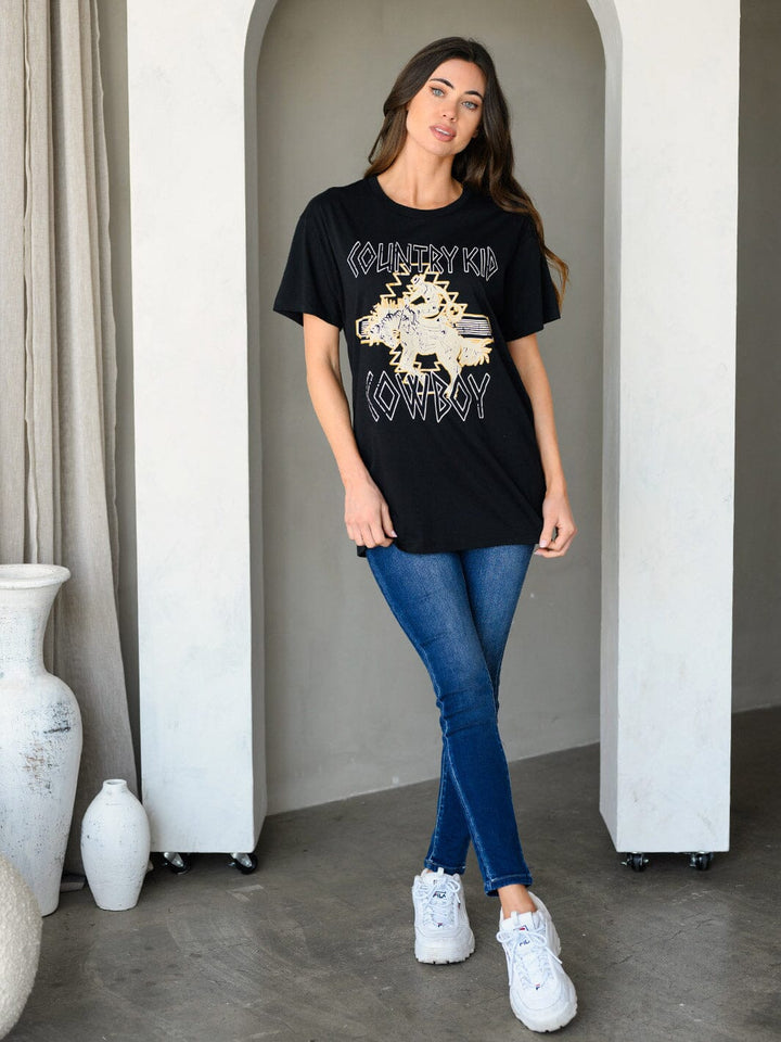 WOMEN'S SHORT SLEEVE GRAPHIC BASIC T-SHIRT