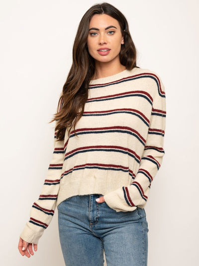 WOMEN'S STRIPES LONG SLEEVE TOP