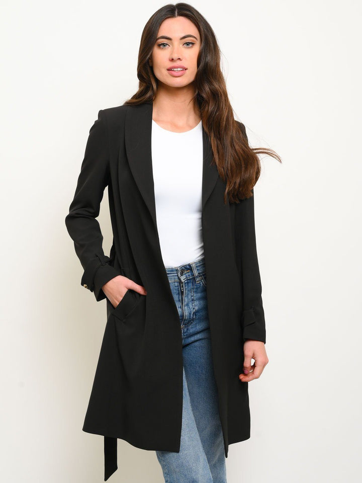 WOMEN'S MID-LENGTH CREPE JACKET