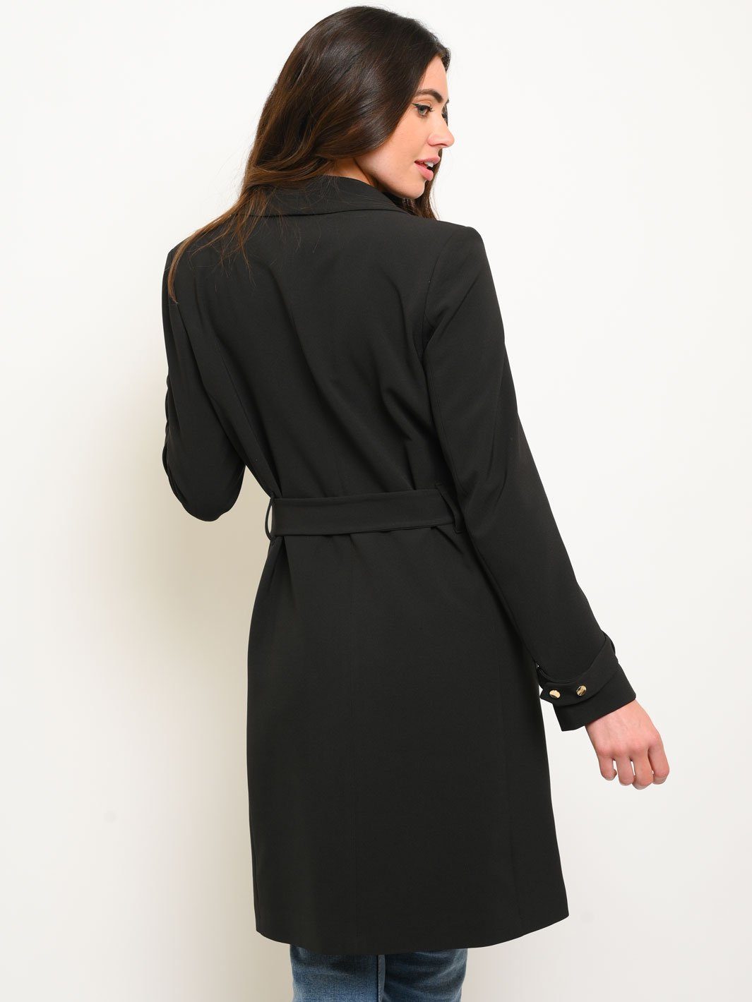 WOMEN'S MID-LENGTH CREPE JACKET
