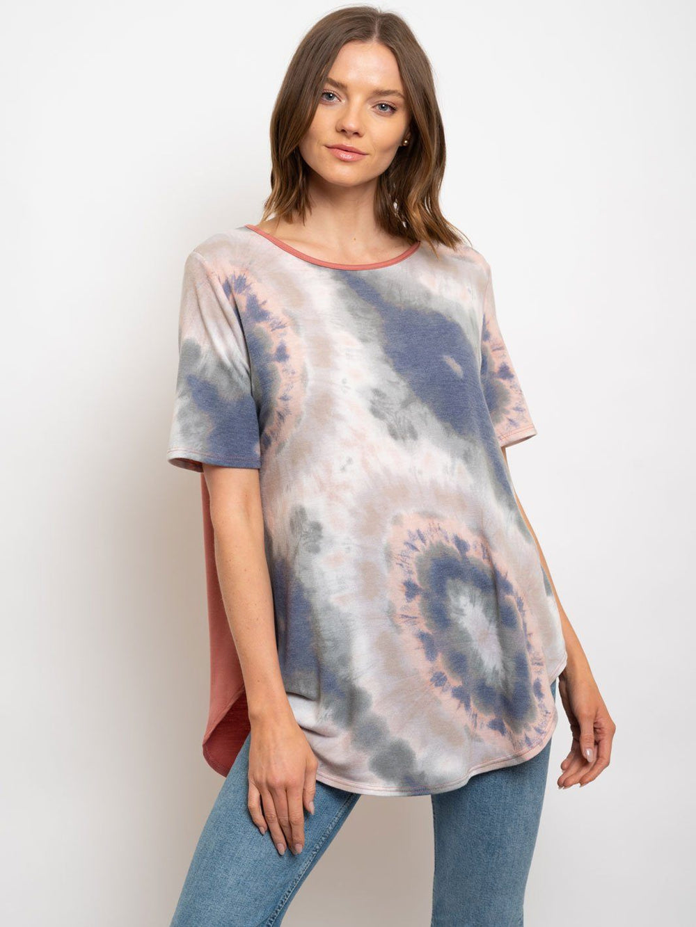 WOMEN'S TIE DIE TUNIC TOP