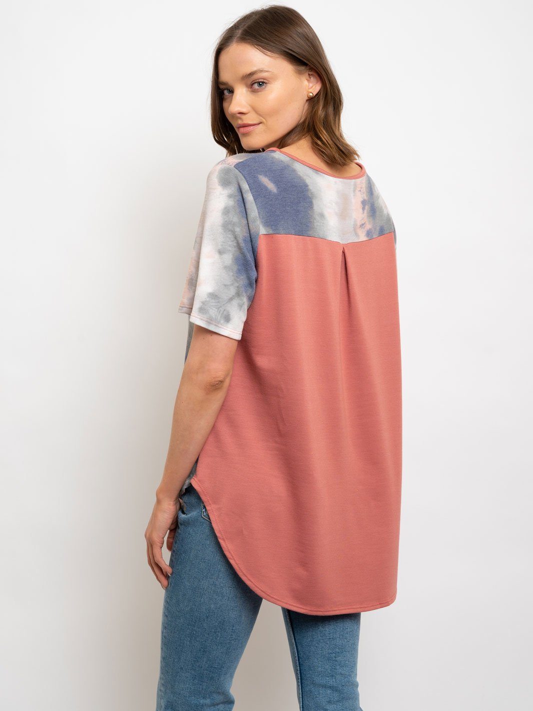 WOMEN'S TIE DIE TUNIC TOP