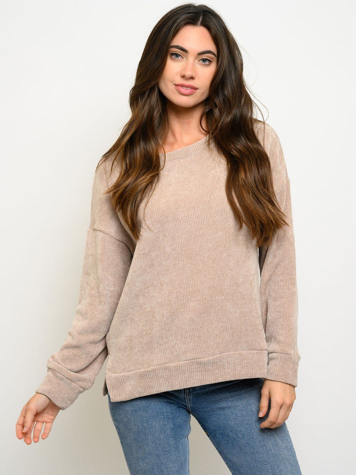 WOMEN'S LONG SLEEVE KNIT SWEATER