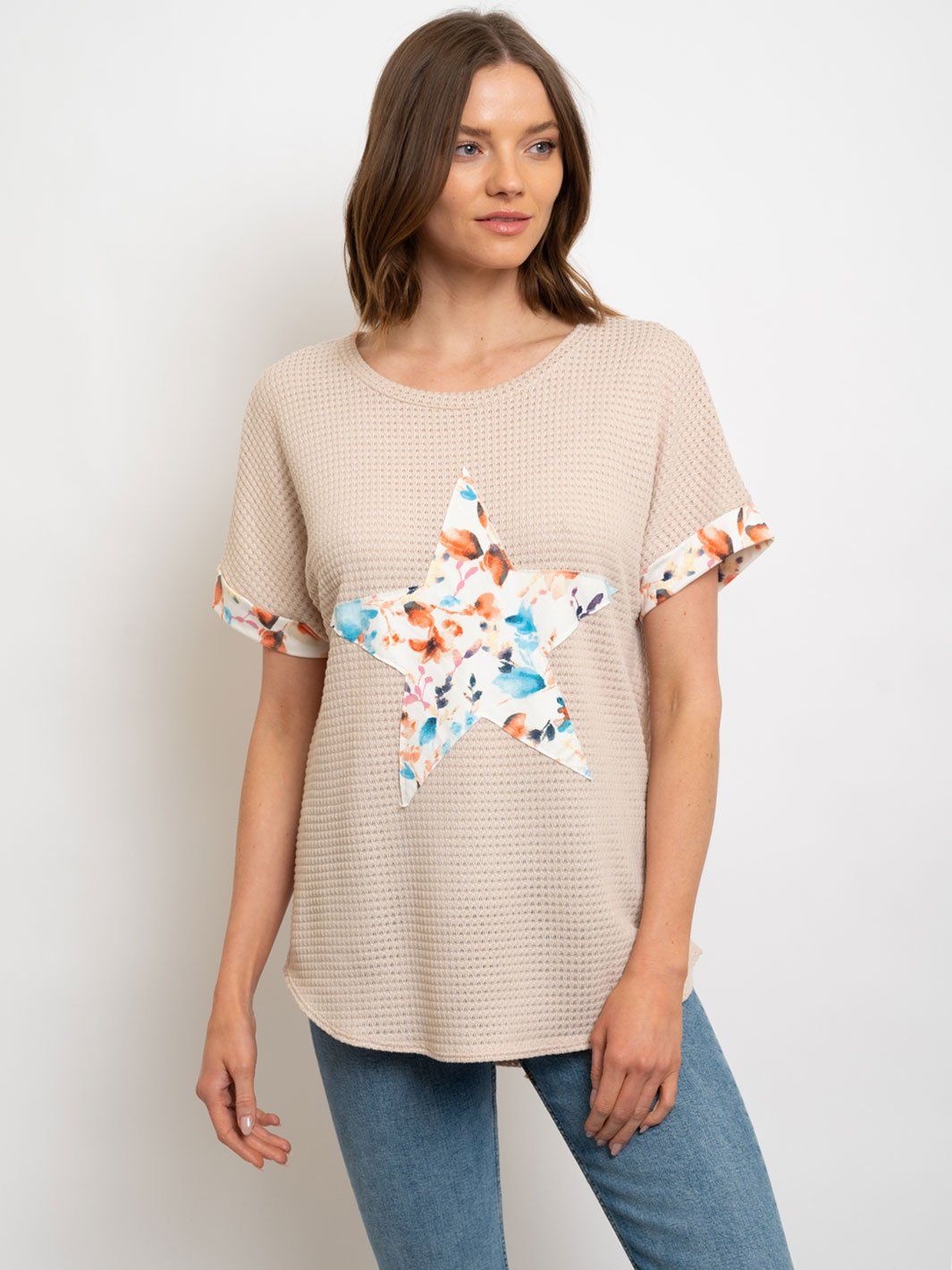 WOMENS STAR PRINT TOP