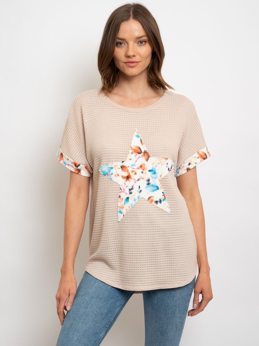 WOMENS STAR PRINT TOP