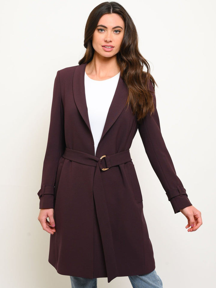 WOMEN'S MID-LENGTH CREPE JACKET