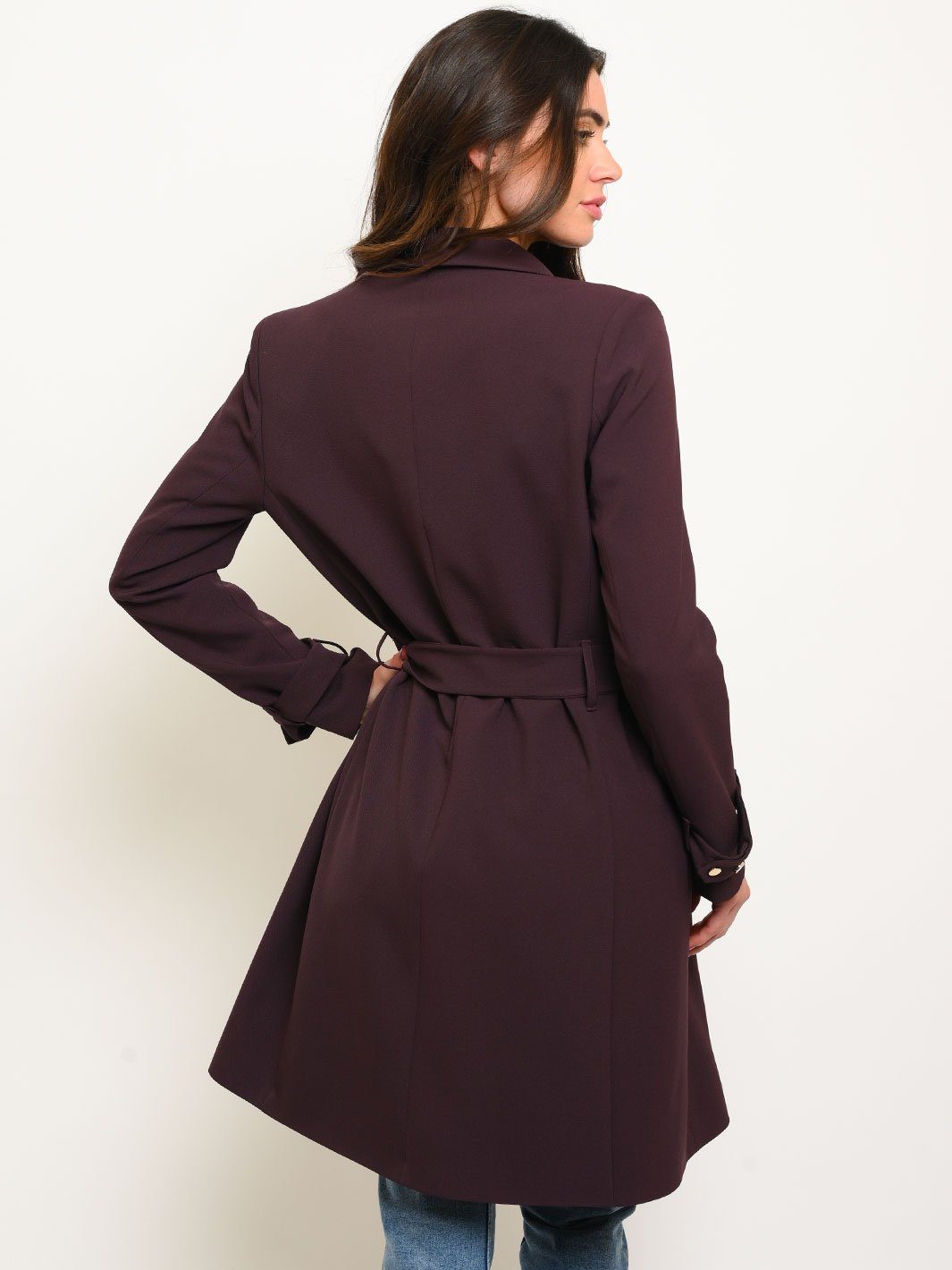 WOMEN'S MID-LENGTH CREPE JACKET