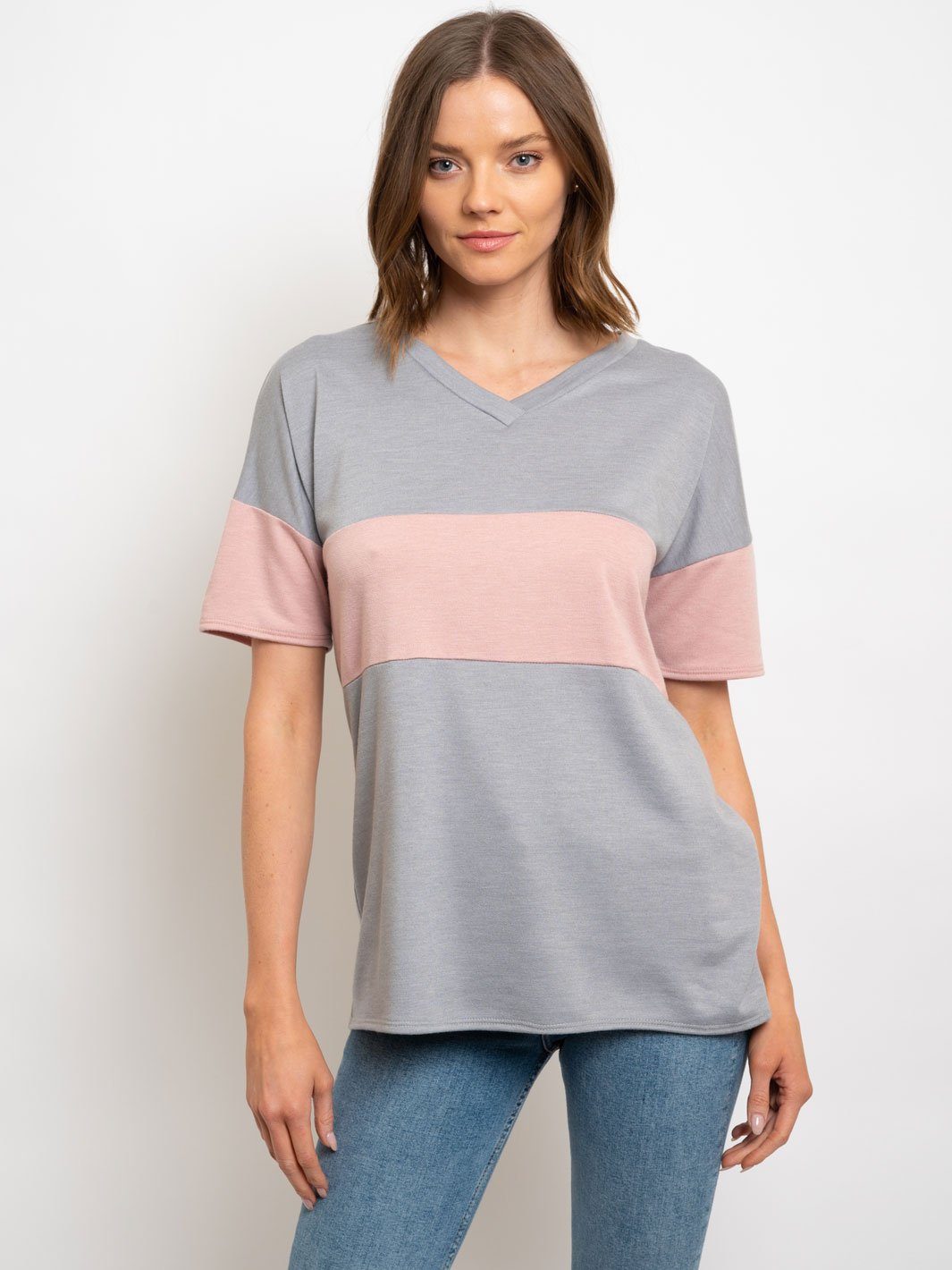 WOMEN'S COLOR BLOCK TOP