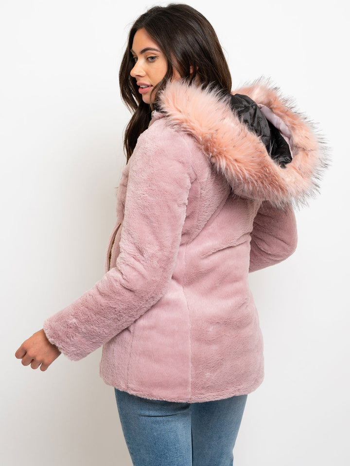WOMEN'S MID-LENGTH HOODED QUILTED COAT