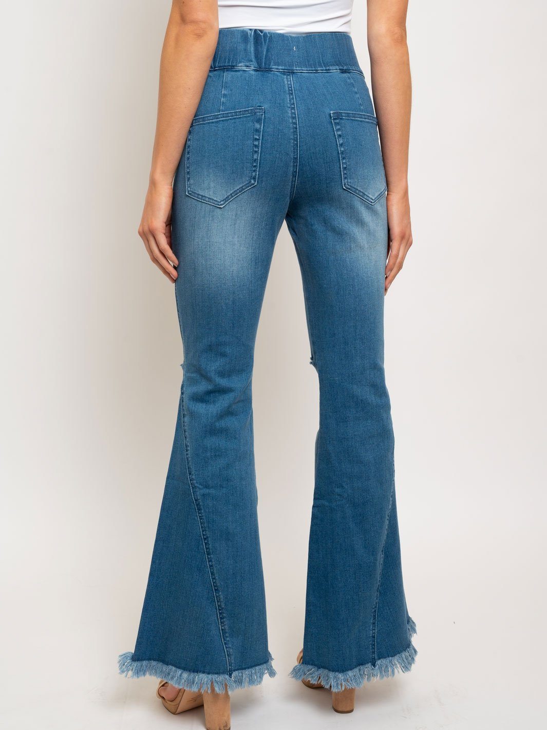 WOMEN'S HIGH WAIST BELL LEG JEANS