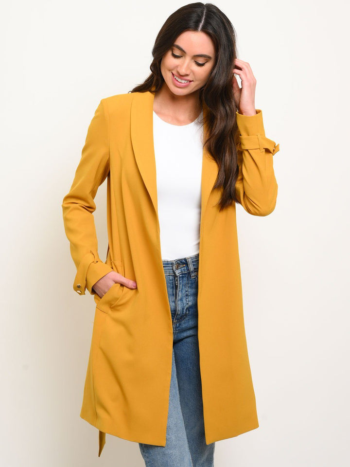 WOMEN'S MID-LENGTH CREPE JACKET