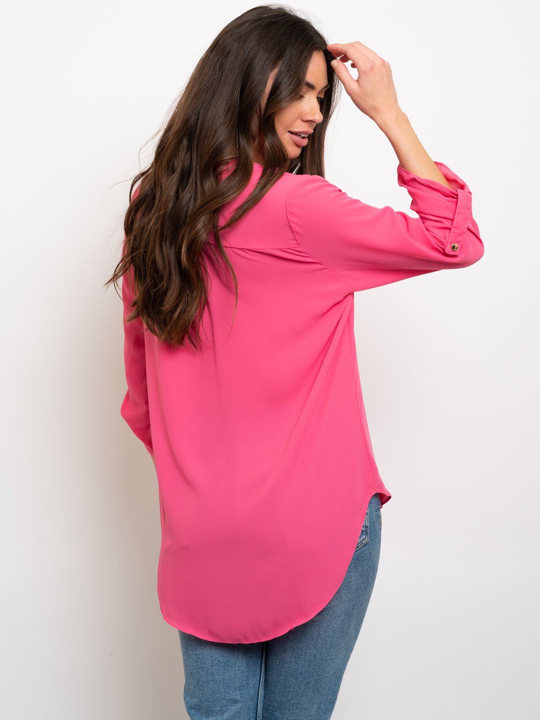 WOMEN'S HIGH-LOW 3/4 SLEEVES BLOUSE TOP