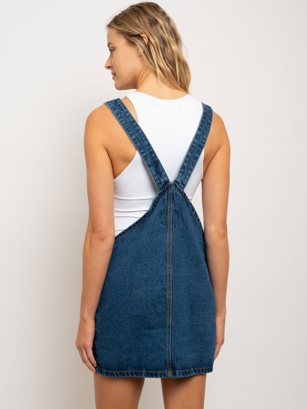 WOMEN'S DENIM BUTTON UP OVERALL