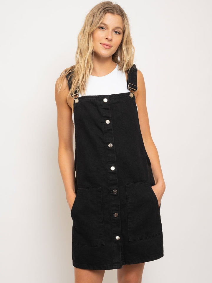 WOMEN'S DENIM BUTTON UP OVERALL