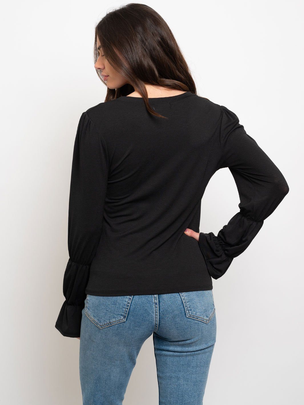 WOMEN'S DETAIL LONG SLEEVE TOP