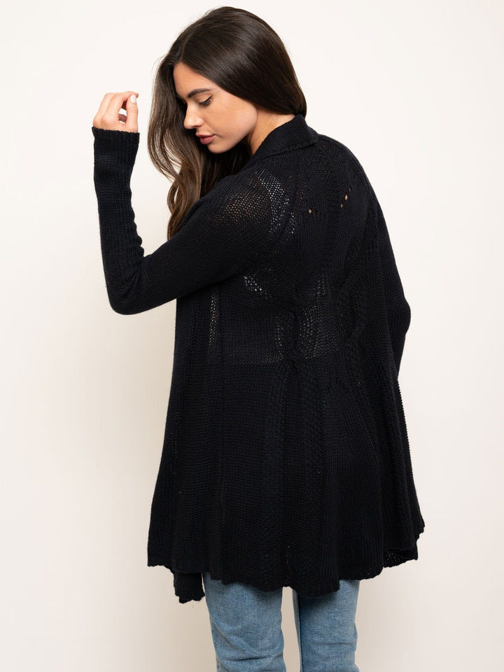 WOMEN'S LONG SLEEVE POCKETS CARDIGAN