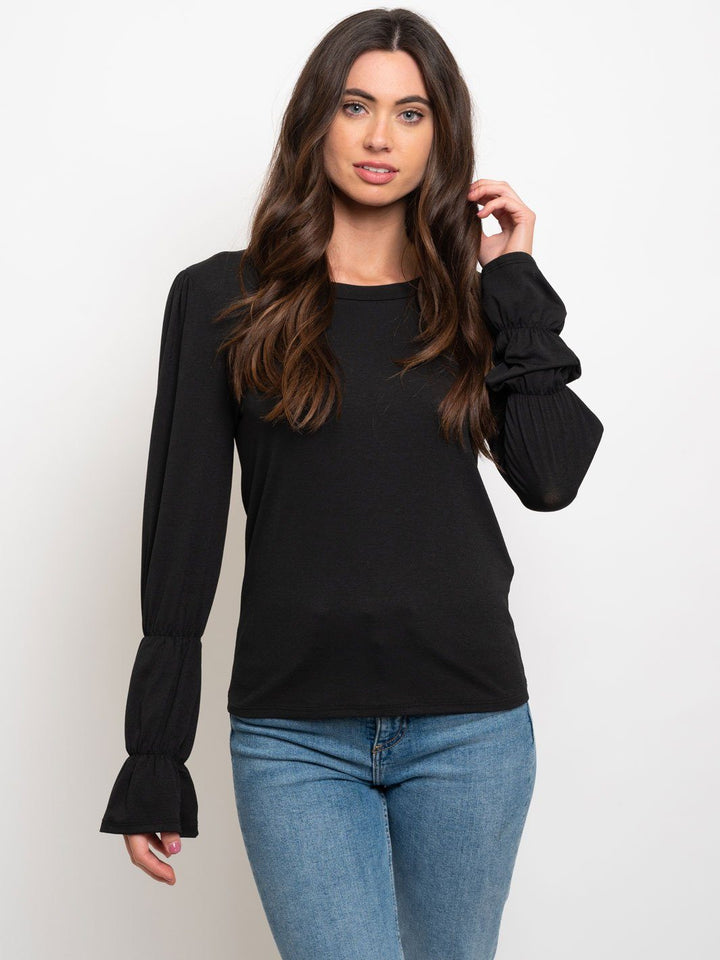 WOMEN'S DETAIL LONG SLEEVE TOP