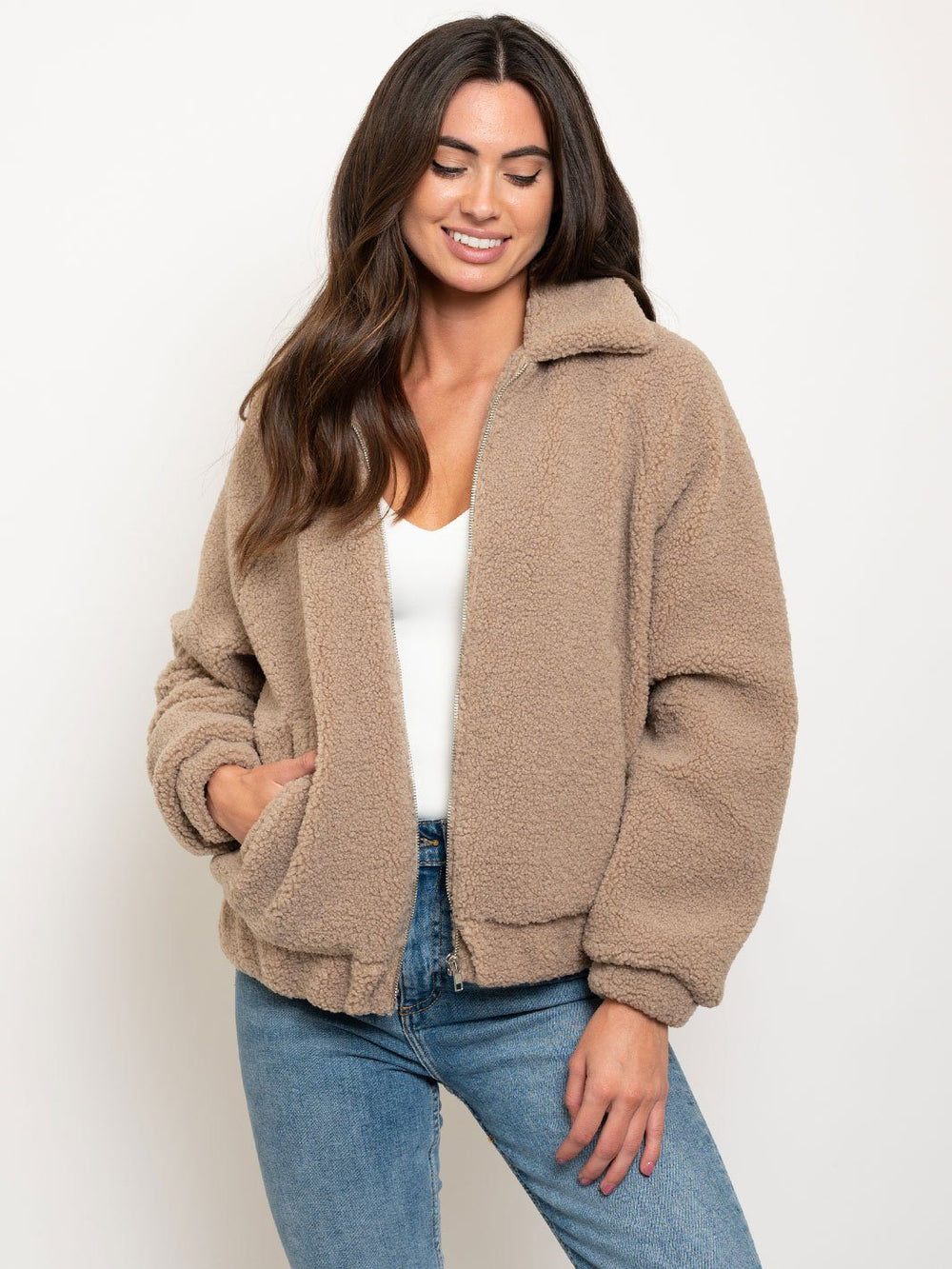 WOMEN'S SHERPA TEDDY JACKET