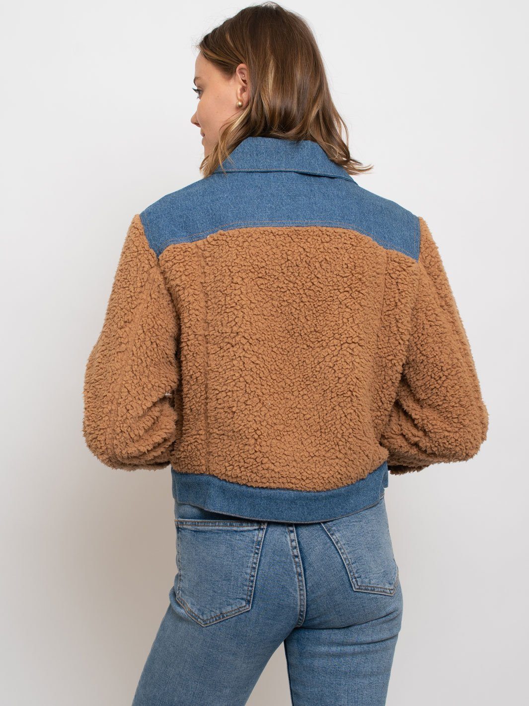 WOMEN'S DENIM SHERPA JACKET