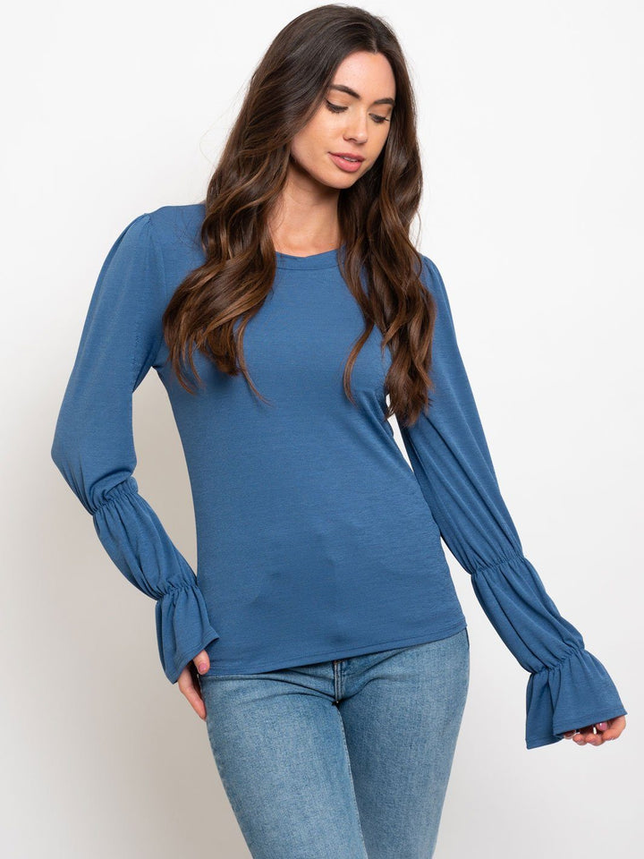 WOMEN'S DETAIL LONG SLEEVE TOP