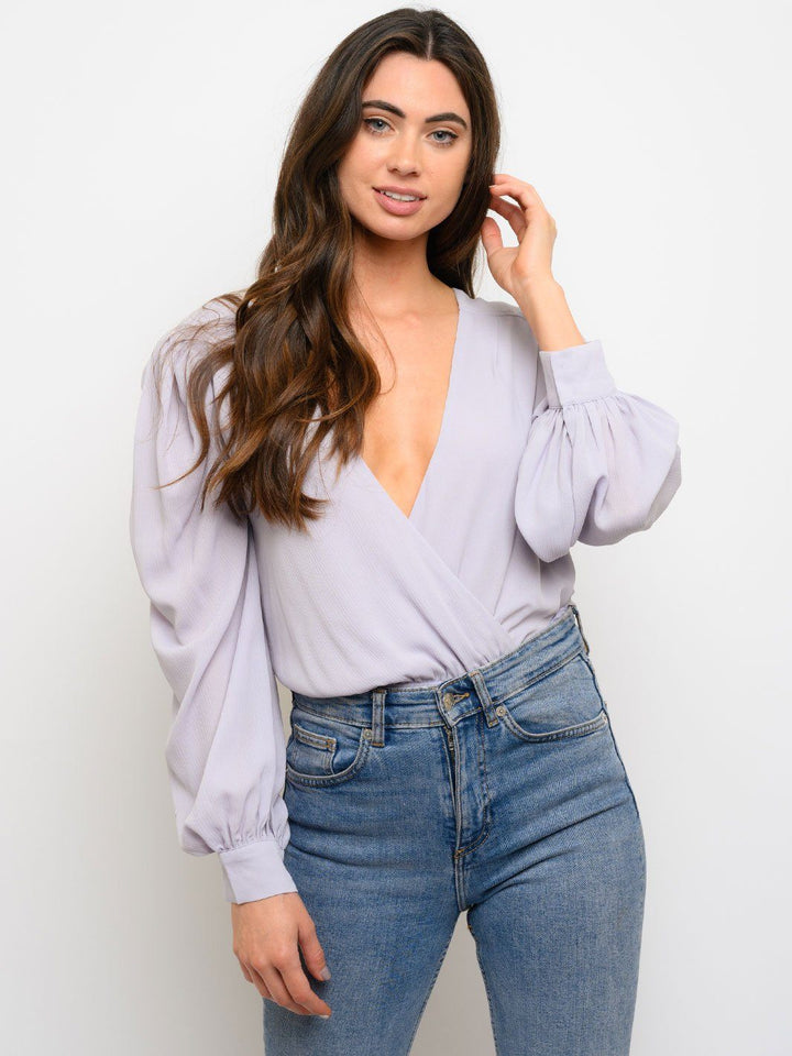 WOMEN'S SURPLICE BLOUSE BODYSUIT