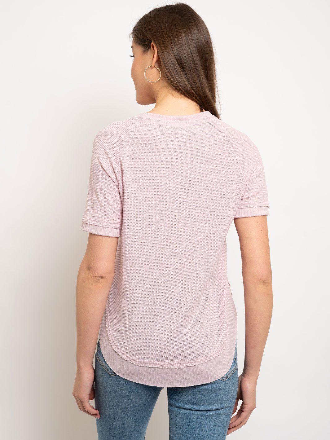 WOMEN'S WAFFLE SHORT SLEEVE TOP