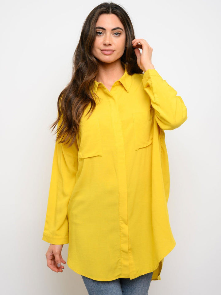 WOMEN'S BUTTON UP LONG SLEEVE TOP