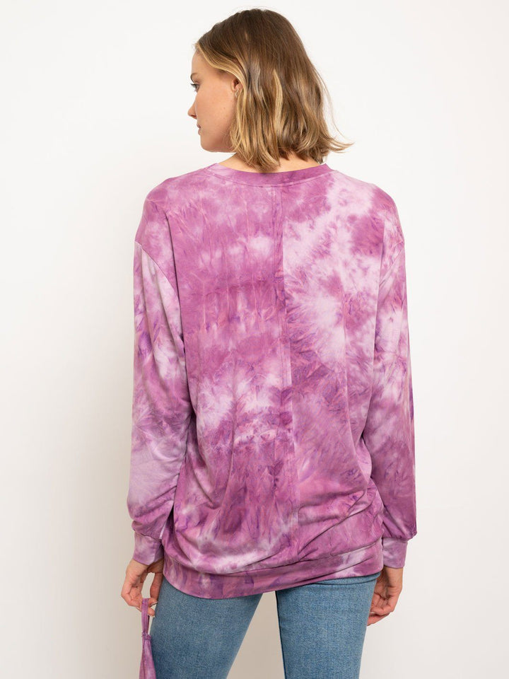 WOMEN'S OVERSIZED TIE DYE WITH MASK SET TOP