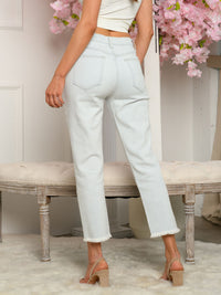 WOMEN'S STRETCH HIGH RISE WEDGIE STRAIGHT DENIM JEANS