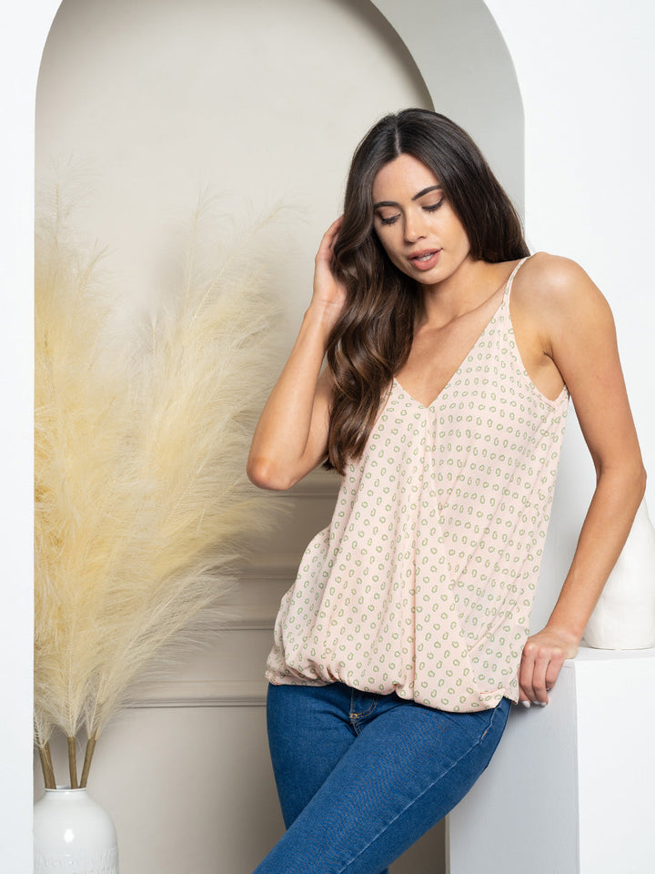 WOMEN'S SLEEVELESS WRAP TANK TOP