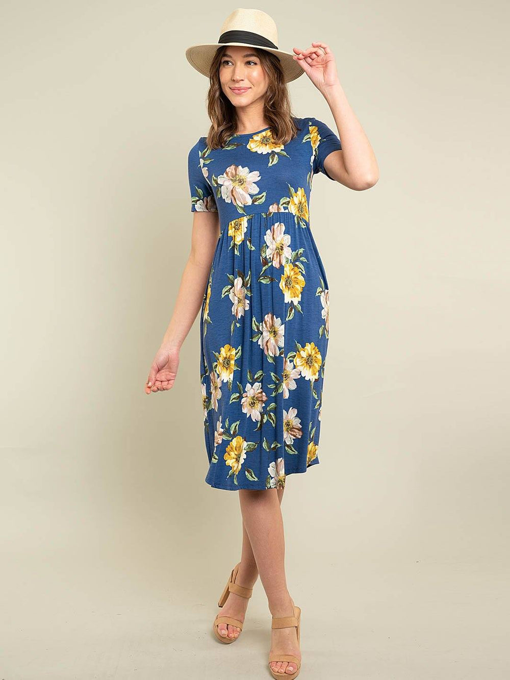 WOMEN'S FLORAL MIDI DRESS
