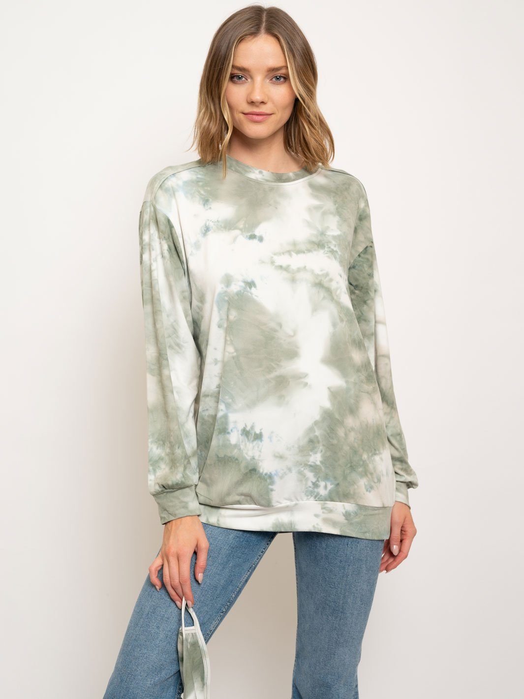 WOMEN'S OVERSIZED TIE DYE WITH MASK SET TOP