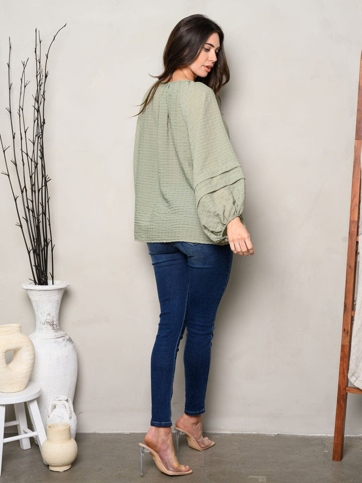 WOMEN'S BALLON LONG SLEEVE TUNIC TOP