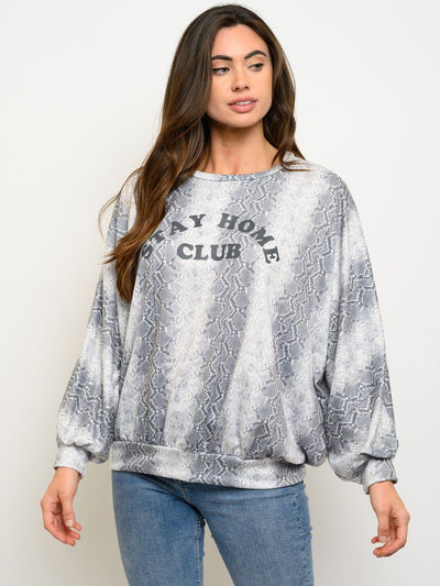 WOMEN'S LONG SLEEVE GRAPHIC TOP