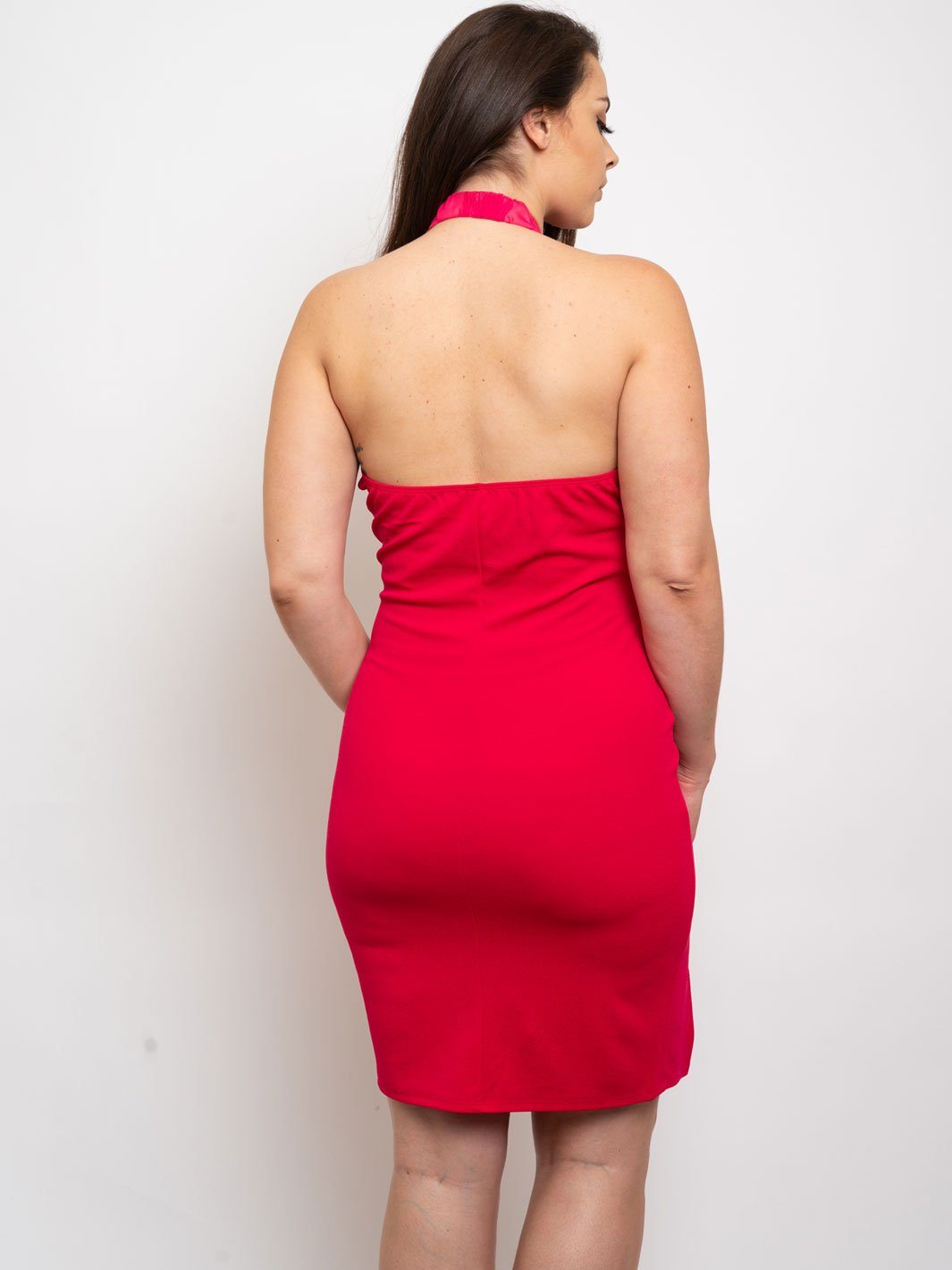 PLUS SIZE HALTER DRESS
