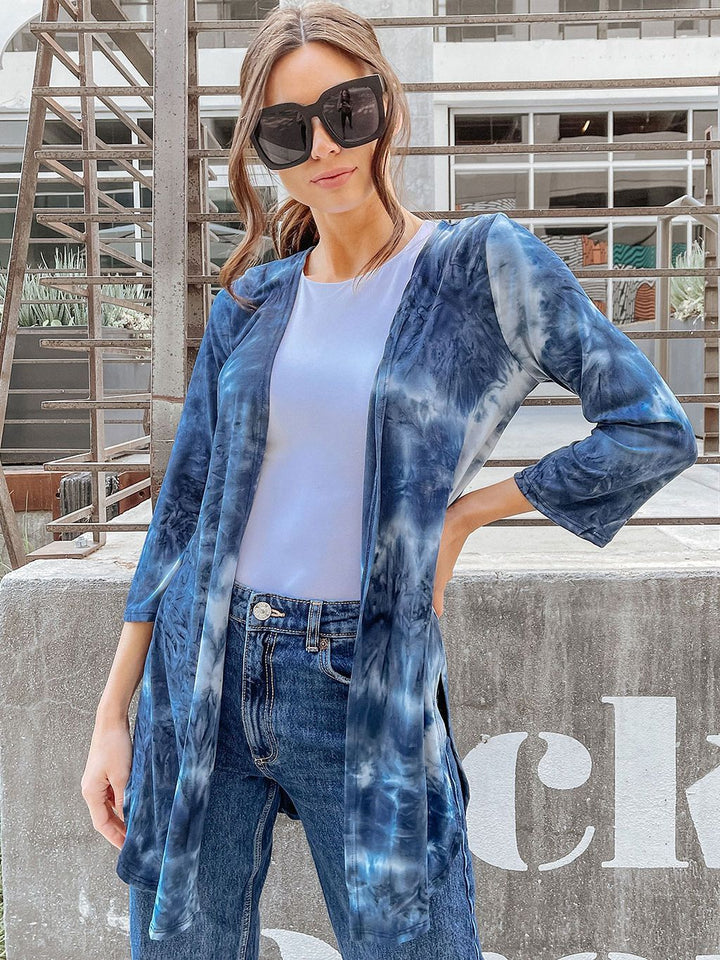 WOMEN'S LONG SLEEVE TIE DYE CARDIGAN