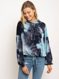 WOMEN'S TIE DYE HOODIE SWEATER