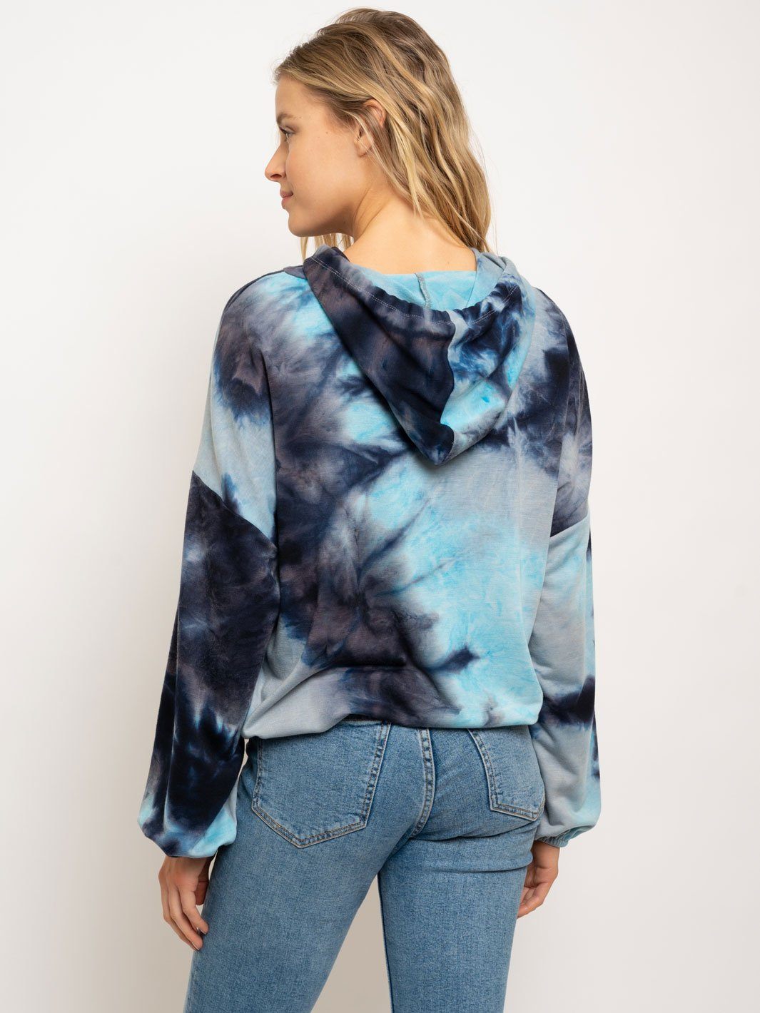 WOMEN'S TIE DYE HOODIE SWEATER