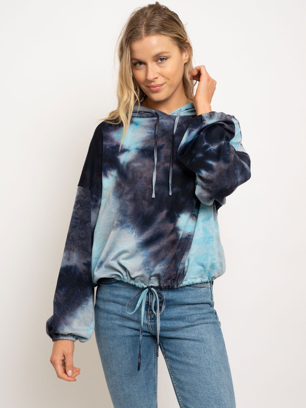 WOMEN'S TIE DYE HOODIE SWEATER