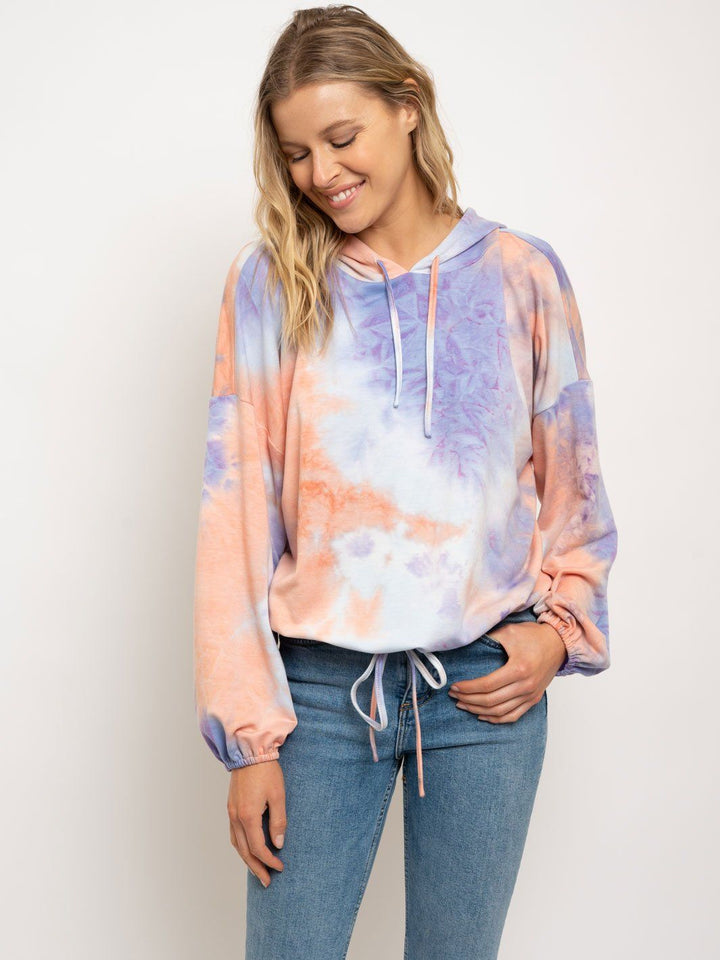 WOMEN'S TIE DYE HOODIE SWEATER