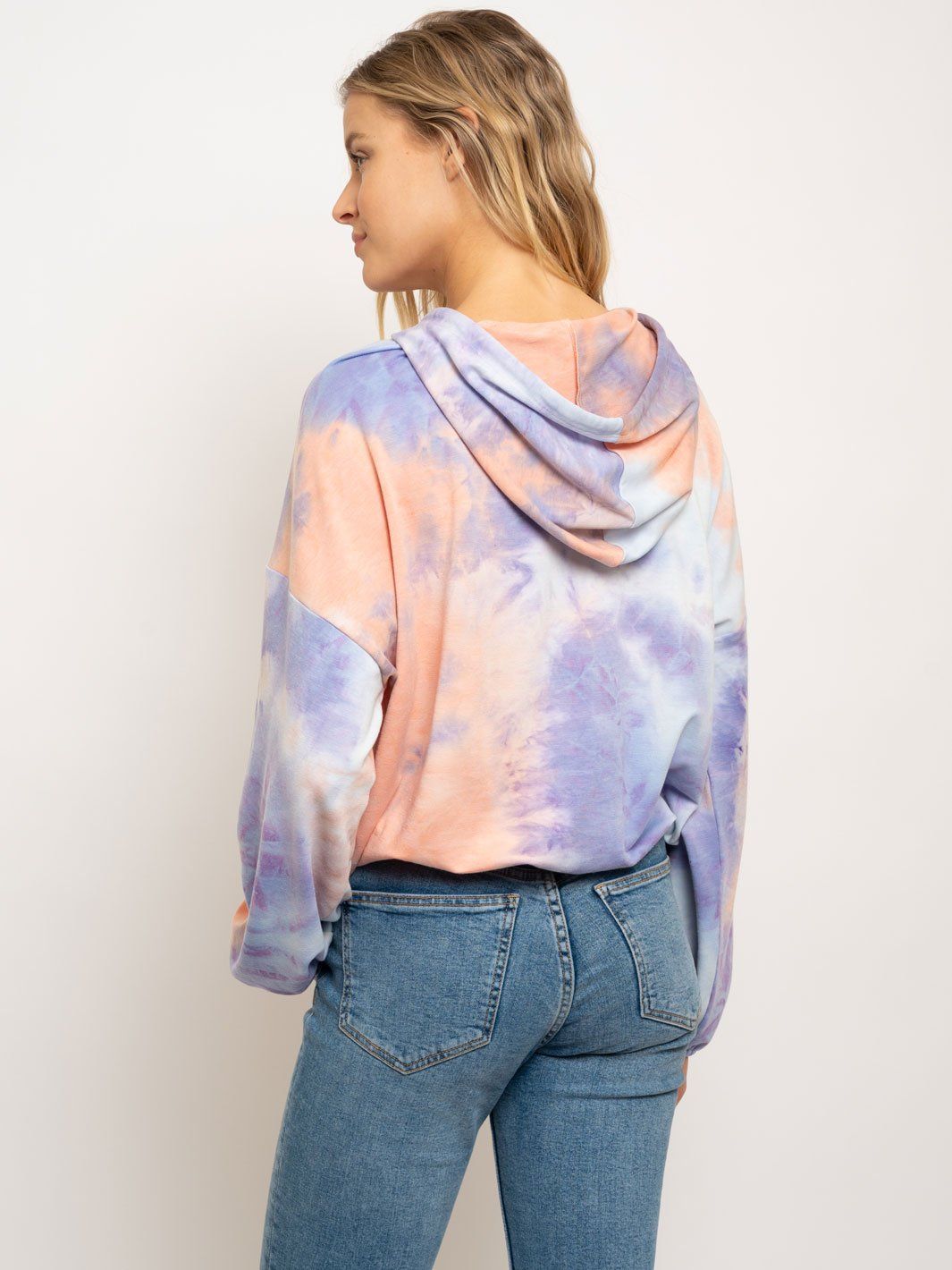 WOMEN'S TIE DYE HOODIE SWEATER