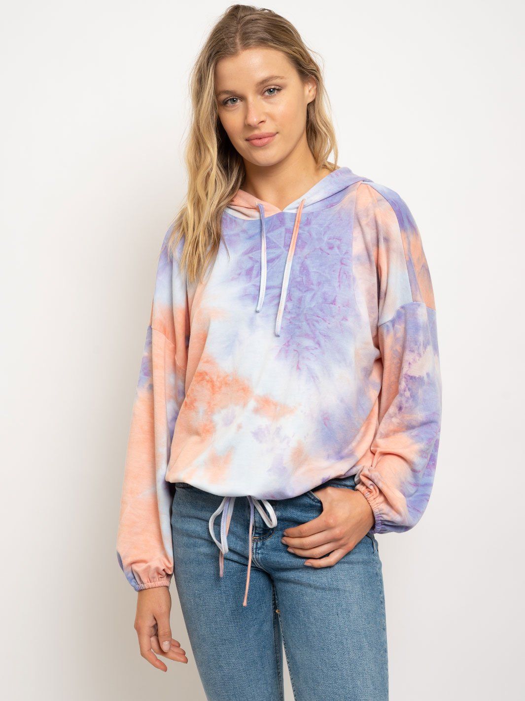WOMEN'S TIE DYE HOODIE SWEATER